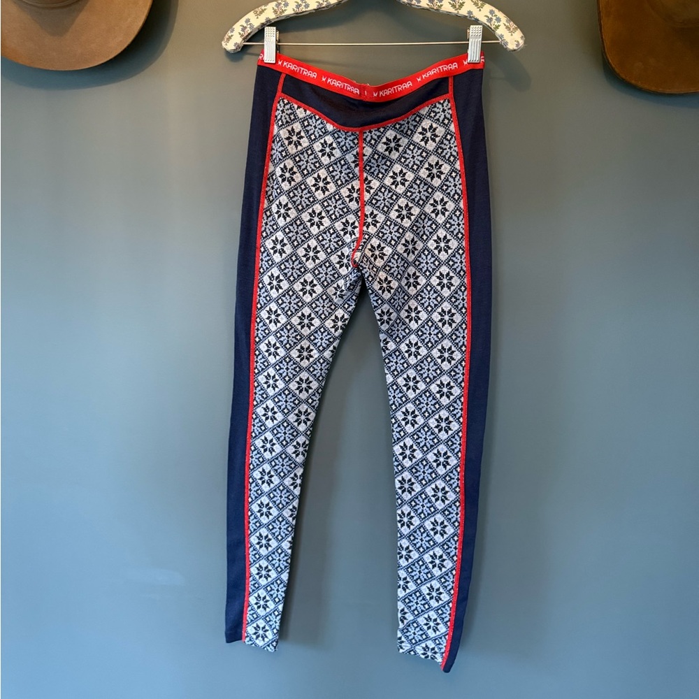 Kari Traa :: SET Merino Wool Rose Half Zip Base Layer + leggings sz medium - Picture 13 of 13